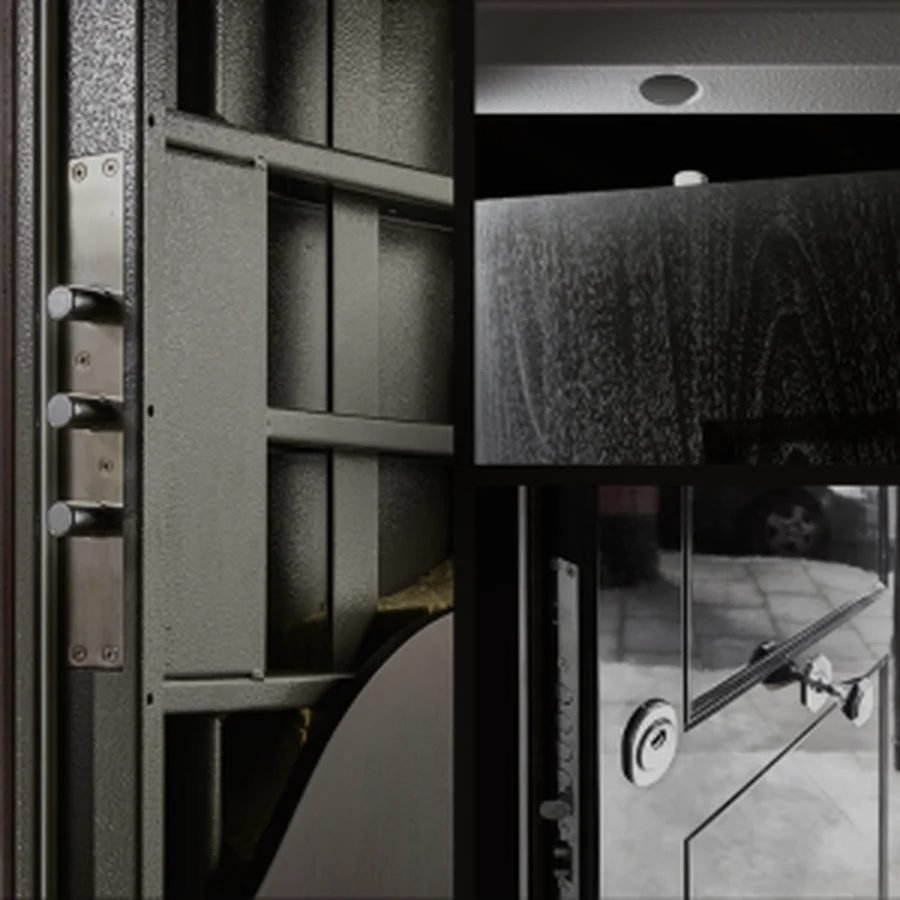 Ballistic door — installed, exterior detail